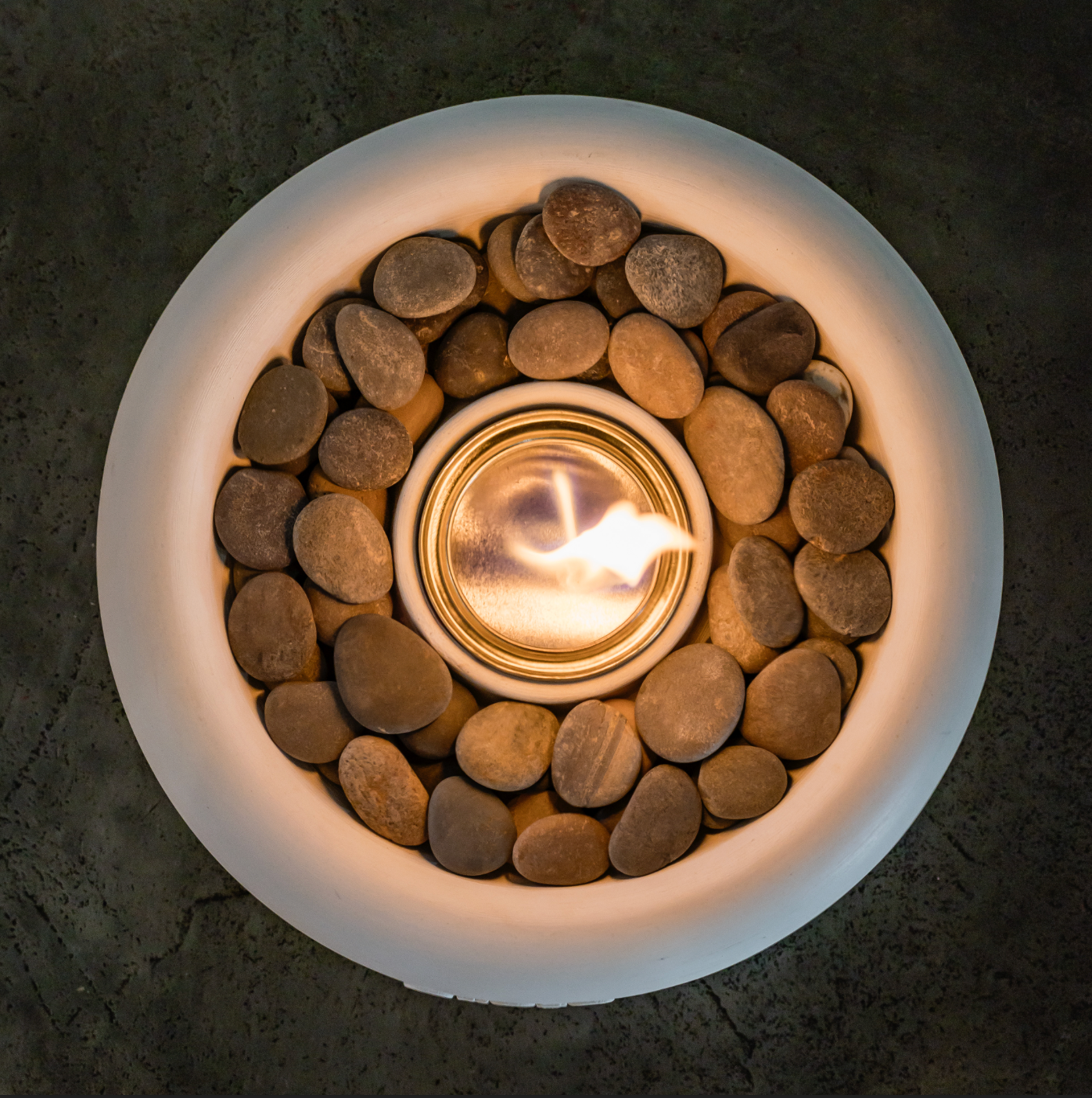 Pebble Fire Bowl Fire Pit (scroll to 2nd image for video)