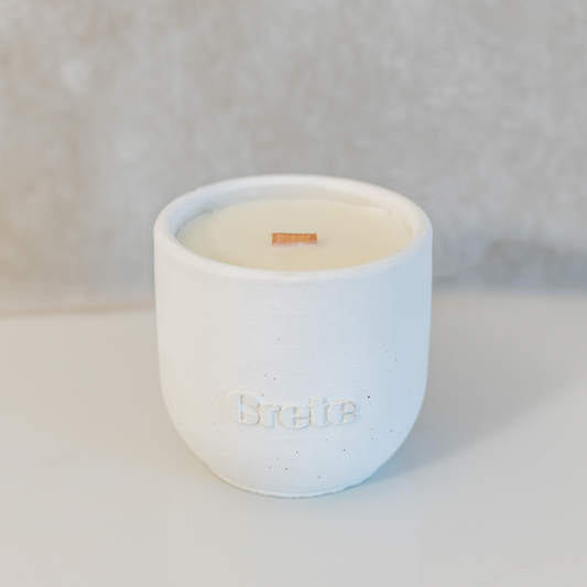 Tulip Cement Vessel Scented Candle