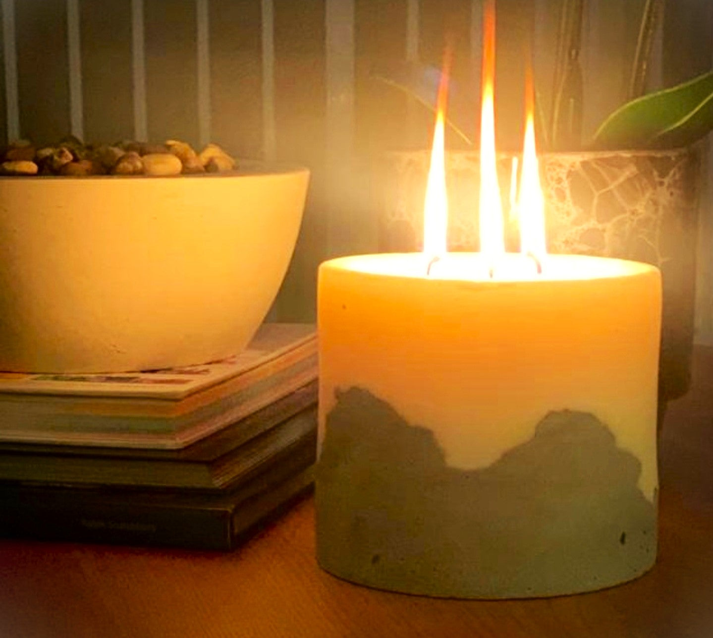 3 Wick Pillar Candle - 15cm